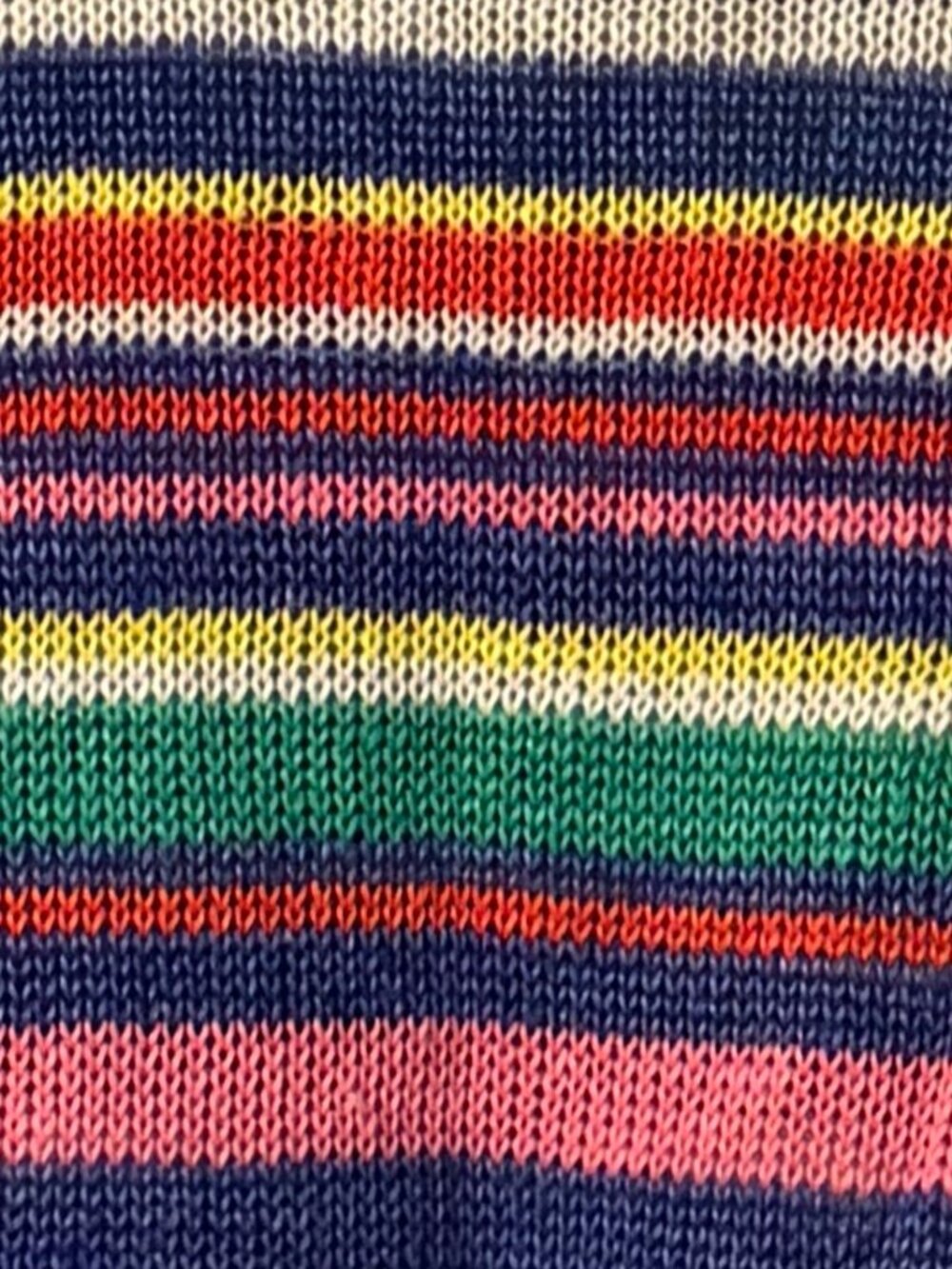 Talbots 100% linen rainbow stripe 3/4 sleeve sweater NWT size XL petite preppy - Picture 6 of 9